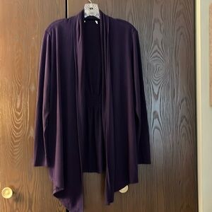 Brand removed purple lightweight sweater. Long sleeved. Size Large.